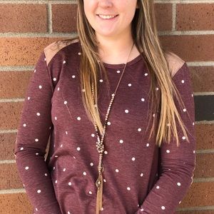 Polka Dot and Tan Tunic